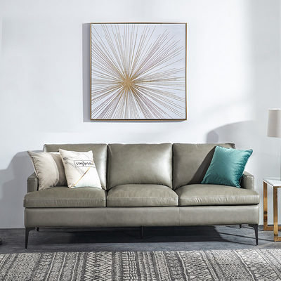 轻奢头层牛皮真皮沙